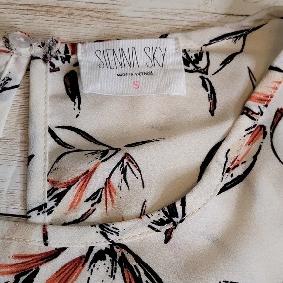 Sienna Sky Smocked Ivory Floral Top | Smocked Top | Sienna Sky Top - Picture 5 of 14